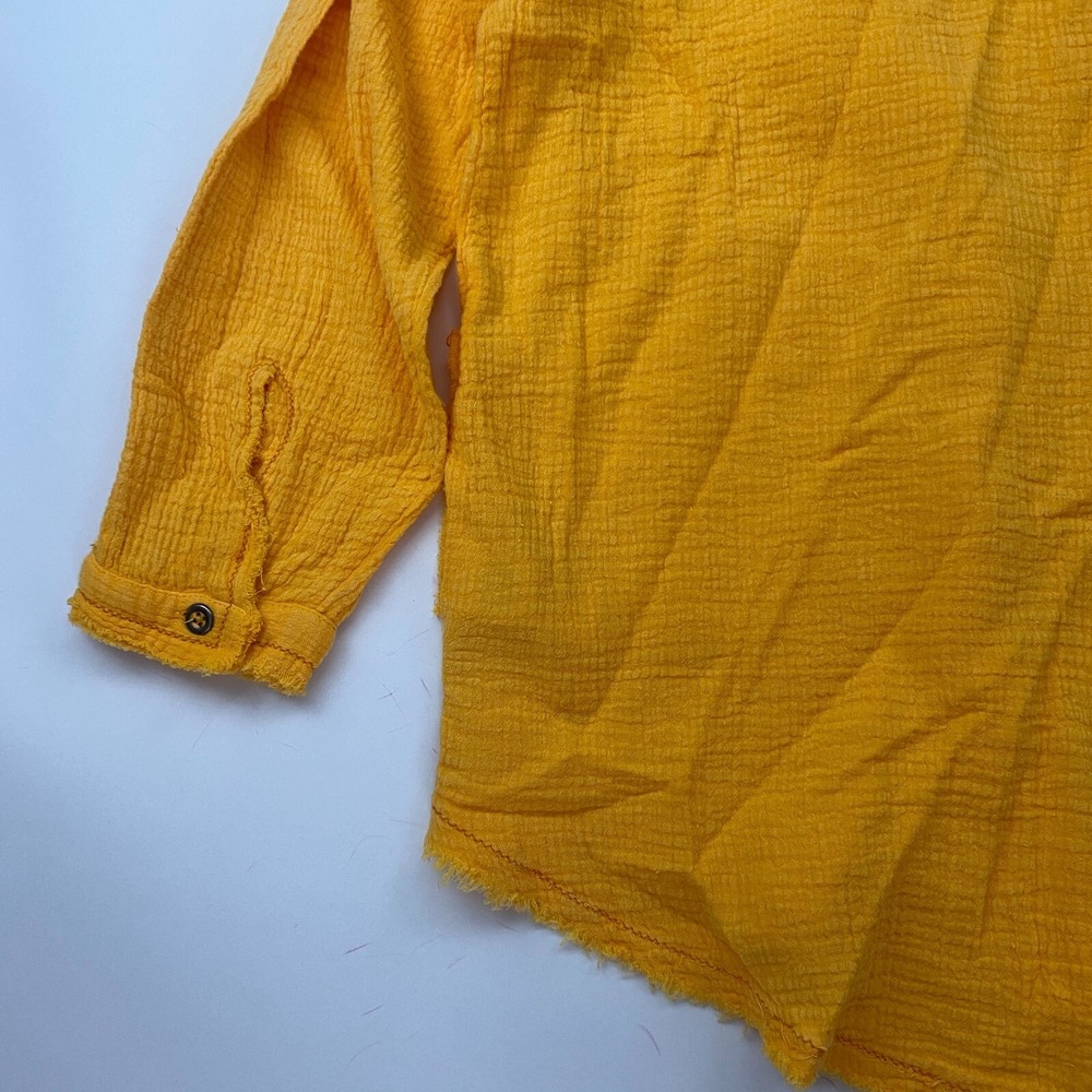 NWT Free People Summer Daydream Buttondown Shirt Raw Hi Low V-Neck We The Free S - Picture 12 of 12